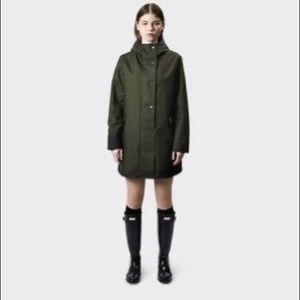 Hunter Olive Green rubberized Rain Coat